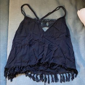 Fringed crop top